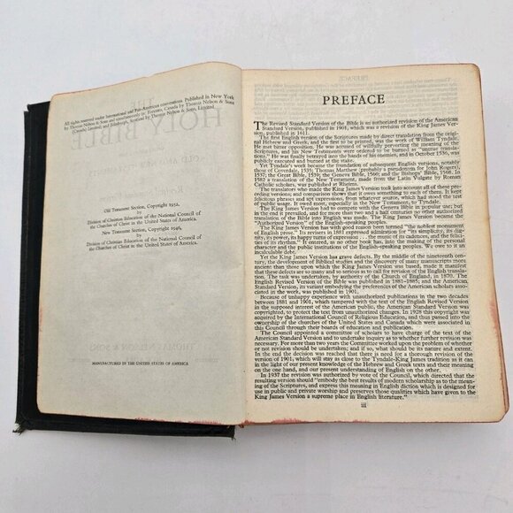 Holy Bible Revised Standard Version Thomas Nelson And Sons 1952 Old And New Test - Picture 10 of 13
